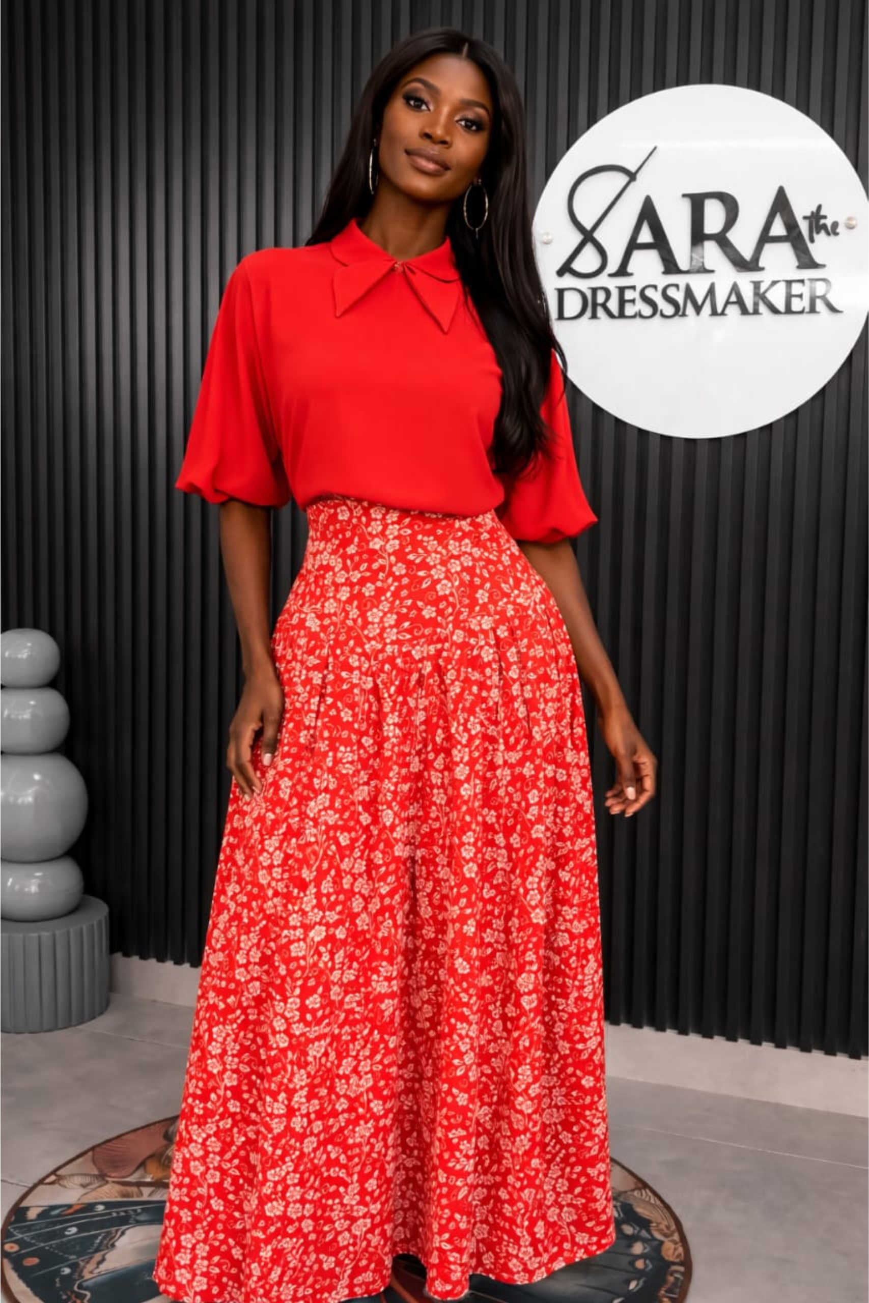 Oblayoo Sheer Flow Skirt And Top