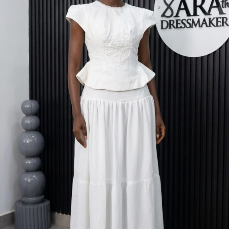 Oblayoo Sheer Poise Top And Skirt