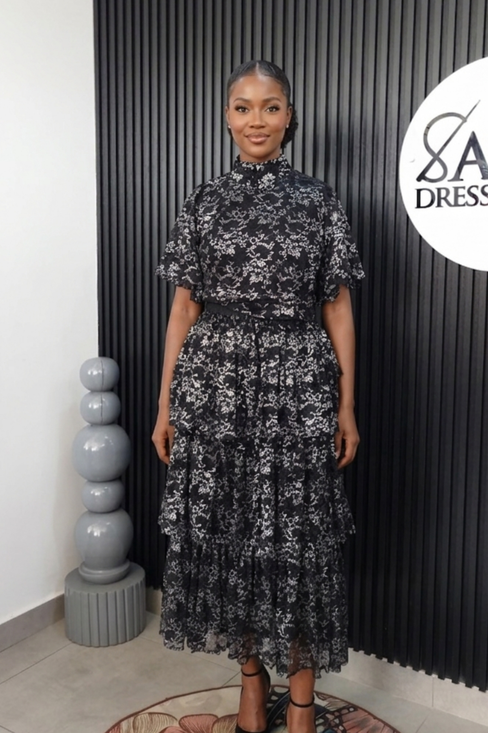 Oblayoo Chantilly Lace Poise 3-Steps Skirt and Top